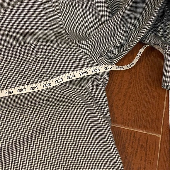 Mens HW New York houndstooth Shirt heavier weight cotton black white size 17 LG - Picture 10 of 11